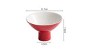 Axyaa High Foot Ceramic Dessert Bowl for Hotel and Restaurant - Artistic Snack Plate