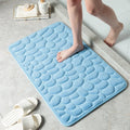 Axyaa White Memory Foam Non-Slip Bath Mat - Soft & Absorbent Rug