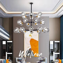 Axyaa Nordic Glass Ball LED Chandelier for Home Decor Lighting
