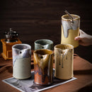 Axyaa Retro Ceramic Coffee Cup Straight Tube Shape Creative Coarse Ceramic Cup