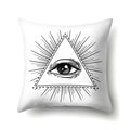 Axyaa Cartoon Eye Pattern Plush Cushion Cover 45x45cm Buddha Head Pillow Cover