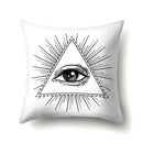 Axyaa Cartoon Eye Pattern Plush Cushion Cover 45x45cm Buddha Head Pillow Cover
