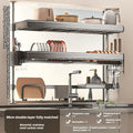 Axyaa Over Sink Dish Drying Rack & Organizer Shelf - Adjustable Multifunctional Storage