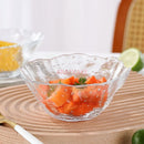 Axyaa Glass Bowl & Salad Plate Set - Creative Household Fruit Plate & Dessert Bowl