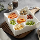 Axya Square Ceramic Plate Set for Pasta Steak Sushi Dessert Snacks