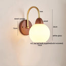 Axyaa Modern Wood Glass LED Wall Light for Living Room Bedroom Balcony