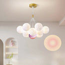 Axyaa Nordic Moon Bubble Planet LED Chandelier for Princess Room