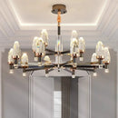Axyaa Crystal Chandelier Pendant Light for Luxury Living & Dining Room