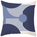 Axyaa Abstract Geometric Pillowcase in Nordic Blue Purple - Peach Skin Fabric