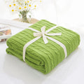 Axyaa Cozy Cable Knit Throw Blanket | Soft Knitted Sofa Blanket for Twin Queen Bed