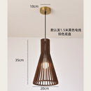 Axyaa Walnut Wood Chandelier Pendant Light for Bedroom & Dining Room