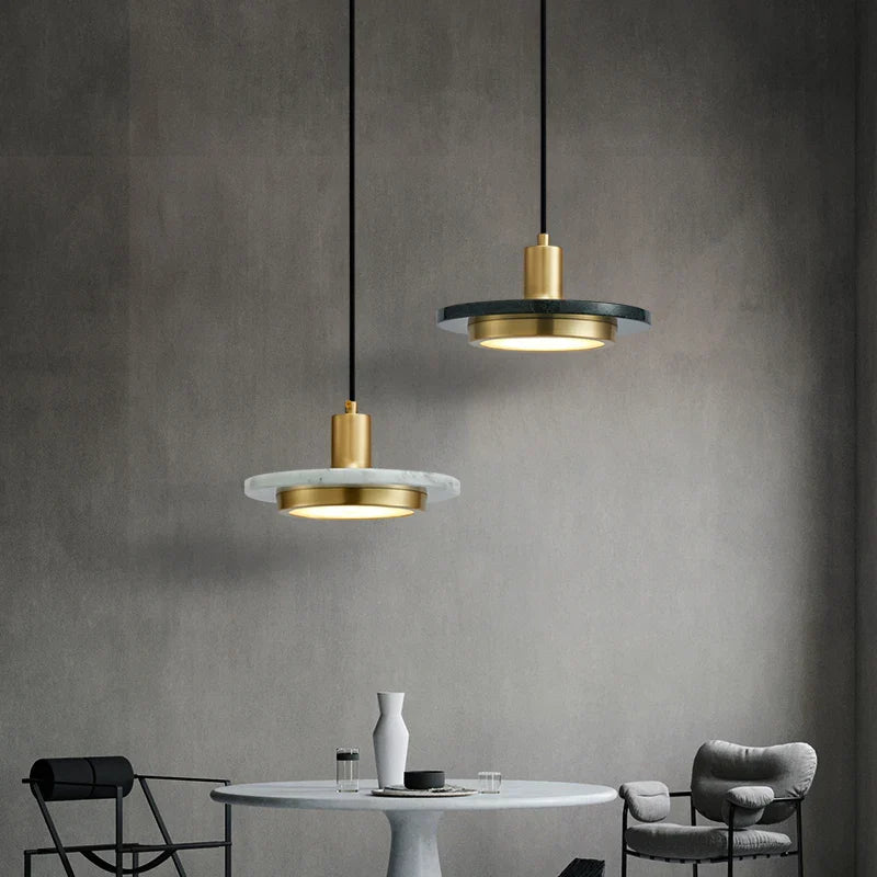 Axyaa Modern LED Marble Pendant Lamp for Luxury Home Decor