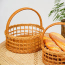 Handwoven Bread Storage Basket, Fruit Tray & Organizer - Axyaa Rustic Flower Basket