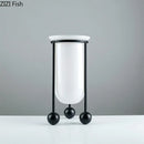 Axyaa Glass Vase with Iron Frame | Desk Decor | Floral Vases for Room Aesthetic