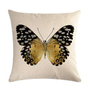 Axyaa Butterflies Linen Cushion Cover 45*45cm for Home Sofa Decor