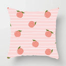 Peachy Pink Pattern Cushion Cover 45X45CM for Sofa Decor by Axyaa
