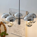 Axyaa Modern Chrome Ceiling Chandelier LED Pendant Lamp for Home and Restaurant Decor