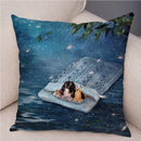 Axyaa Fairy Tale World Pillowcase: Cartoon Pattern Decor for Living Room or Children's Room