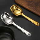 Axyaa Stainless Steel Ice Scoop Shovel with Long Handle, Kitchen Serving Spoon