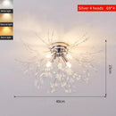 Axyaa Crystal Chandelier Bird Nest LED Ceiling Light for Modern Bedroom Interior