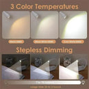 Axya Rechargeable Book Light: Clip-On LED Reading Lamp with Stepless Brightness