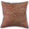 Axyaa Peach Leather Velvet Pillow Case Set - William Morris Design