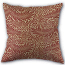 Axyaa Peach Leather Velvet Pillow Case Set - William Morris Design