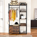 Axyaa Metal Garment Rack with Shelves & 2 Drawers: Heavy-Duty Clothing Storage