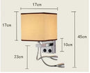 Axyaa Nordic Wall Lamp with USB Port, 2 Spotlights for Home Decor, Bedroom, Living Room
