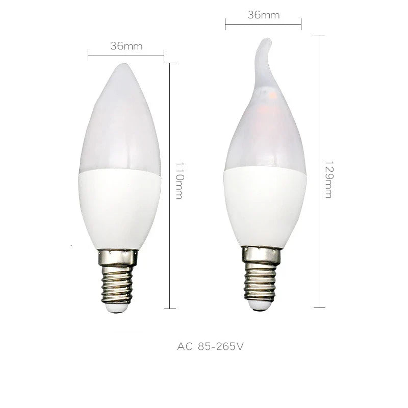 Axyaa LED Flame Bulb 5W E14 Corn Lamp Dynamic Flickering Candle Light