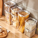 Axyaa Stackable Food Storage Jar Set for Cereal, Candy, Tea, and Dried Fruit