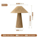 Axyaa Vintage Handmade Hemp Rope Rattan Table Lamp LED E27 Wall Mounted Straw Bedroom Study