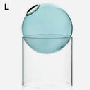Axyaa Vintage Glass Vase for Tabletop Plants and Flower Arrangements