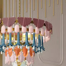 Axyaa Retro Ceramic Pendant Light, LED Dining Room Fixture