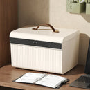Axyaa Passport Certificate Lockable Safe Box - 2 Layers Large Capacity Storage