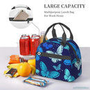 Axyaa Colorful Butterflies Insulated Lunch Bag with Shoulder Strap