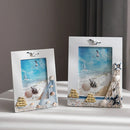 Axyaa Beach Nautical Wooden Photo Frame with Shell and Starfish Ornaments