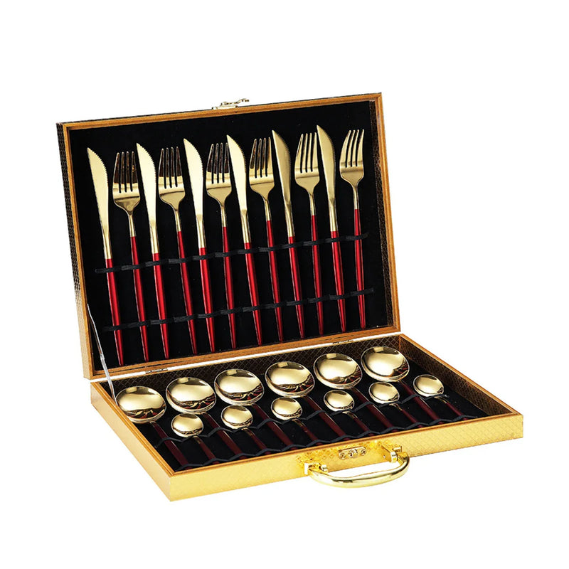 Axyaa Stainless Steel Tableware Set in Elegant Gift Box