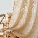 Axyaa European Jacquard Curtains: Elegant Cream Hollow Out Tulle Drapes for Home Decor
