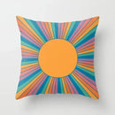 Axyaa Rainbow Tunnel Pattern Pillowcase Brown Plush Cover 45x45cm