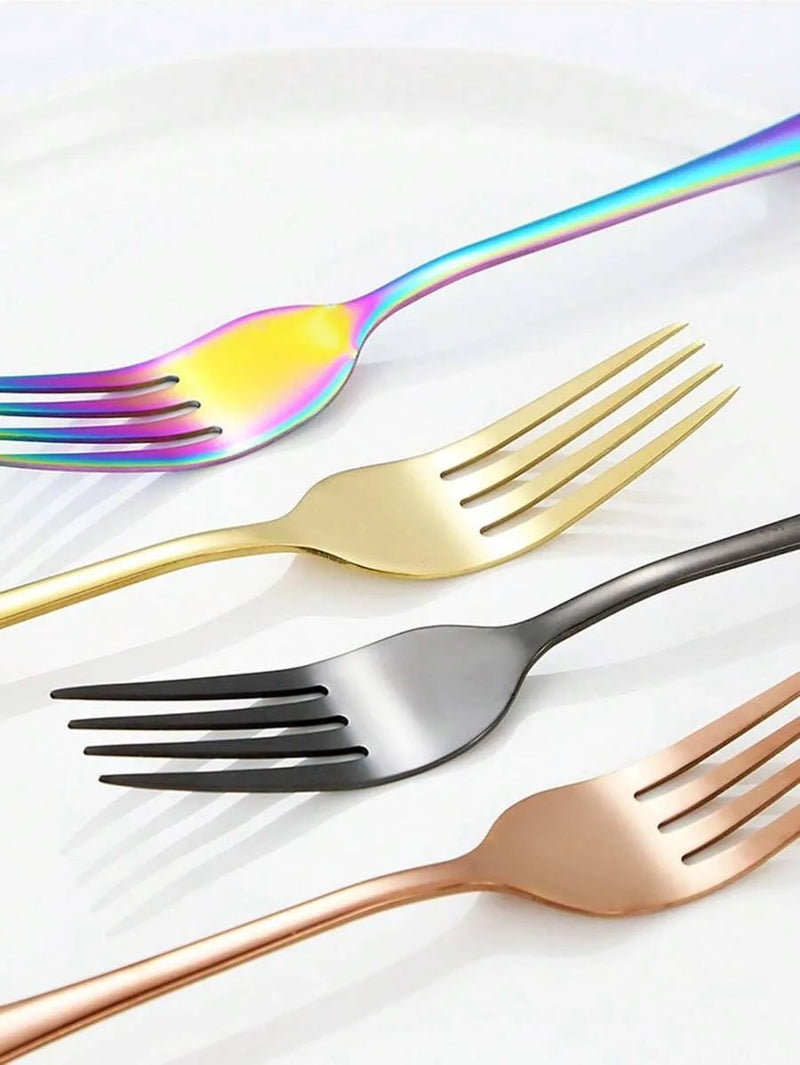 Axyaa Stainless Steel Fork and Spoon Set - Ideal for Home, Restaurant, Wedding, Party