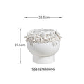 Axyaa Handmade Ceramic Flower Vase Hydroponic Arrangement Dried Flowers Small Mouthed