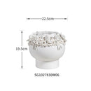 Axyaa Handmade Ceramic Flower Vase Hydroponic Arrangement Dried Flowers Small Mouthed