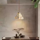 Axyaa Translucent Stone Chandeliers Pendant Lights for Kitchen Island Bedside LED Hanging Lamps