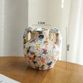 Axyaa Minimalist Pottery Vase for Table Decor and Flower Arrangement