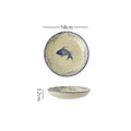Axyaa Retro Ceramic Salad Plate Set for Dining and Serving