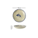Axyaa Retro Ceramic Salad Plate Set for Dining and Serving