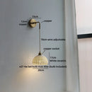 Axyaa Nordic Brass LED Wall Lamp Clear Glass Shade Bathroom Mirror Light