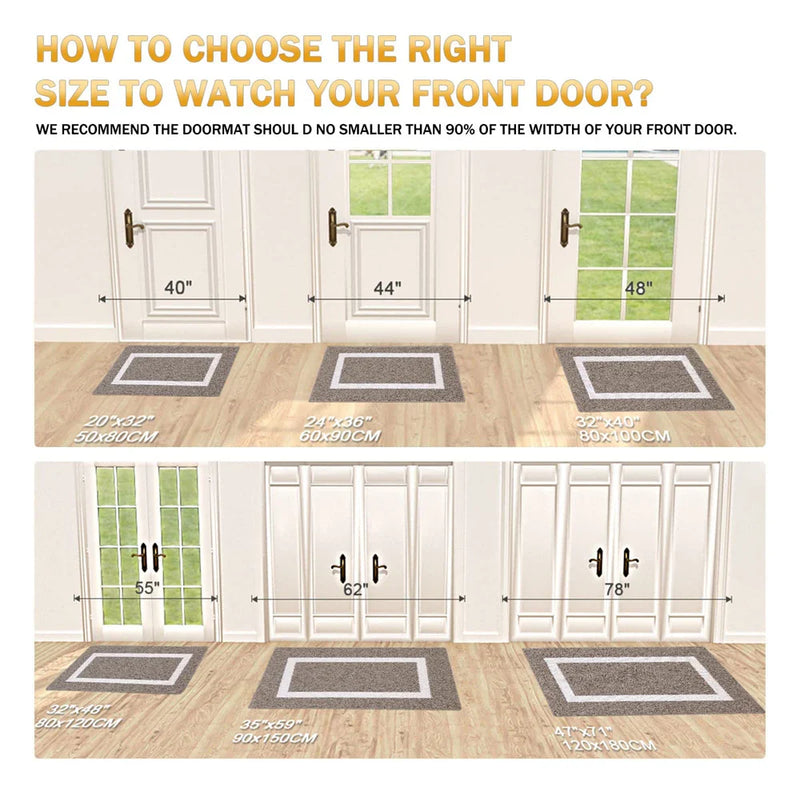 Axyaa Low-Pile Indoor Entrance Mat: Absorbent, Non-Slip & Washable Entry Rug