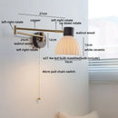 Axyaa Swing Arm LED Wall Lamp - White Ceramic Interior Mirror Light